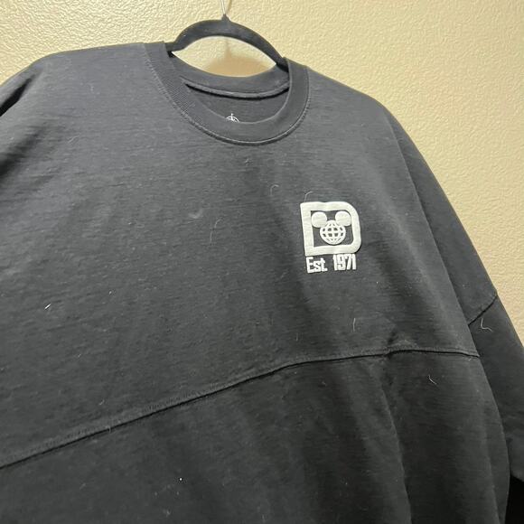 Walt Disney World Spirit Jersey Black Long Sleeve Theme Park Pullover Top Sz XL - Picture 4 of 6